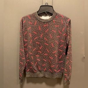 & other stories red&gold metallic knit jumper